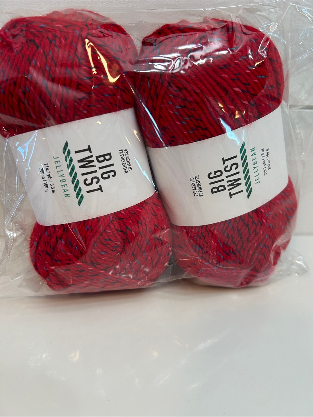 Jellybean Red Big Twist Yarn - 2 Pack Sizzling cinnamon
